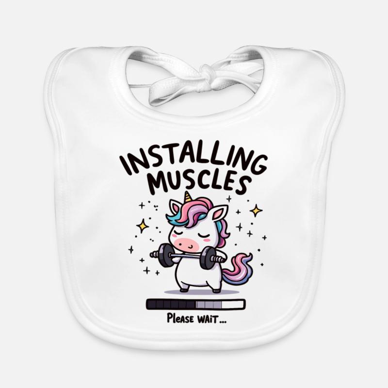 Installation des muscles s’il vous plaît patienter Musculation Einhon Bavoir bio Bébé