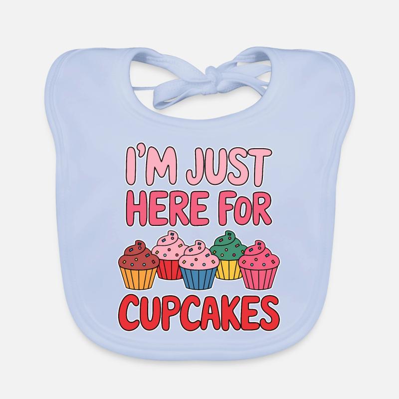 Cupcake Spruch Cupcakes Lustiges Cupcake Geschenk Baby Bio-Lätzchen