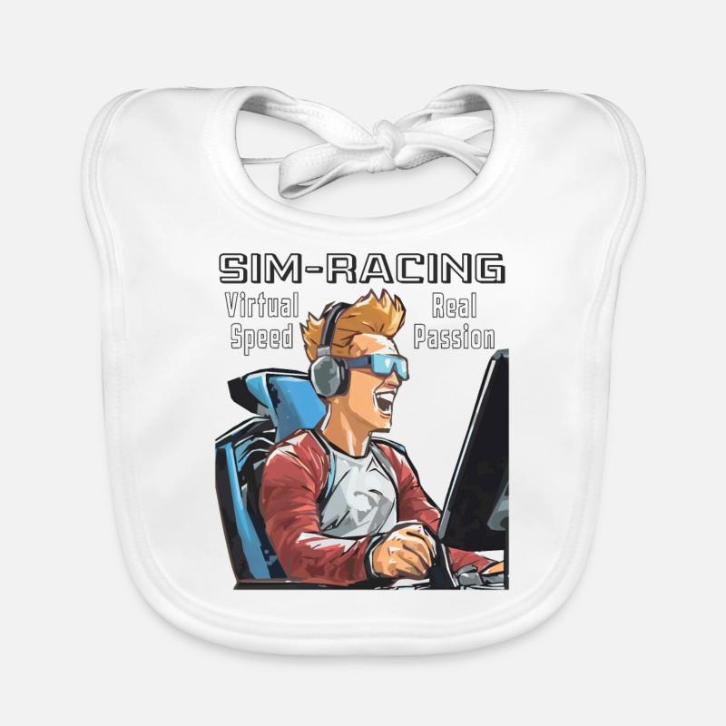 SIM RACING La vitesse virtuelle, la vraie passion Bavoir bio Bébé