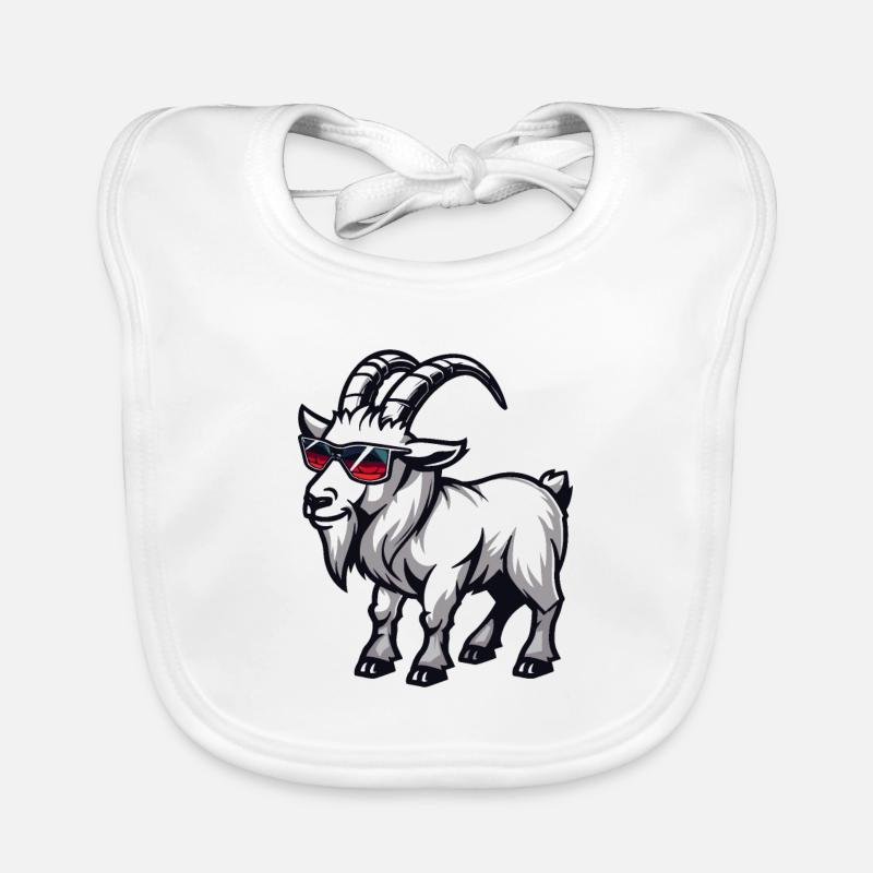 Mountain Goat Comic Cool Organic Baby Bibs