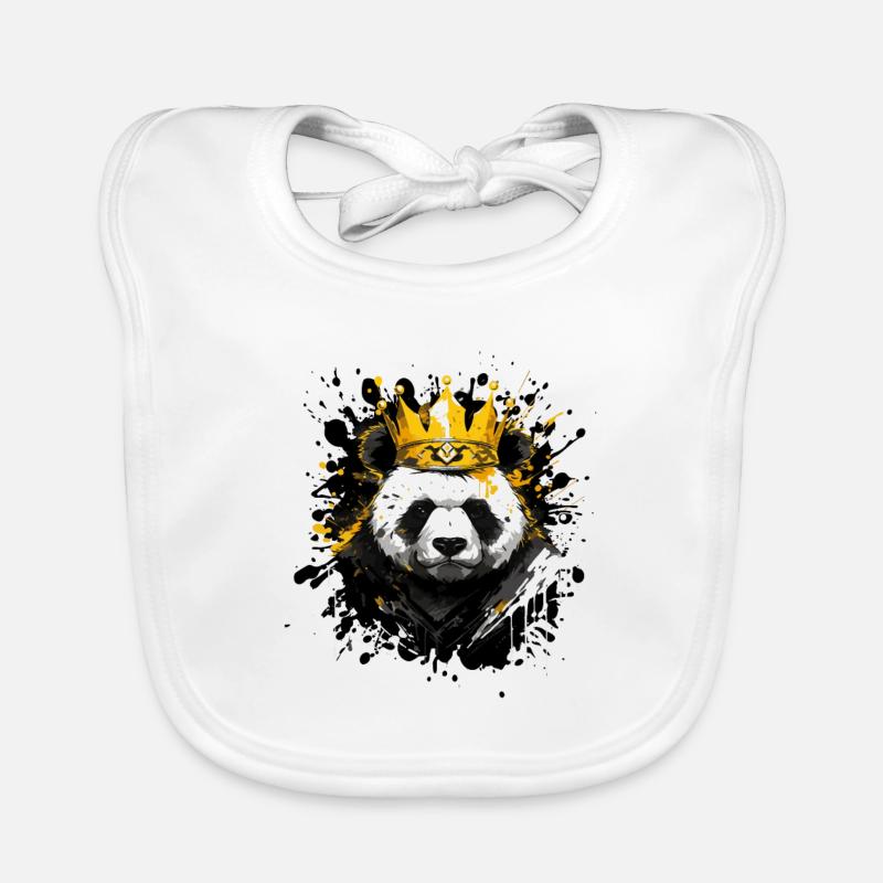 panda bär tier krone Baby Bio-Lätzchen