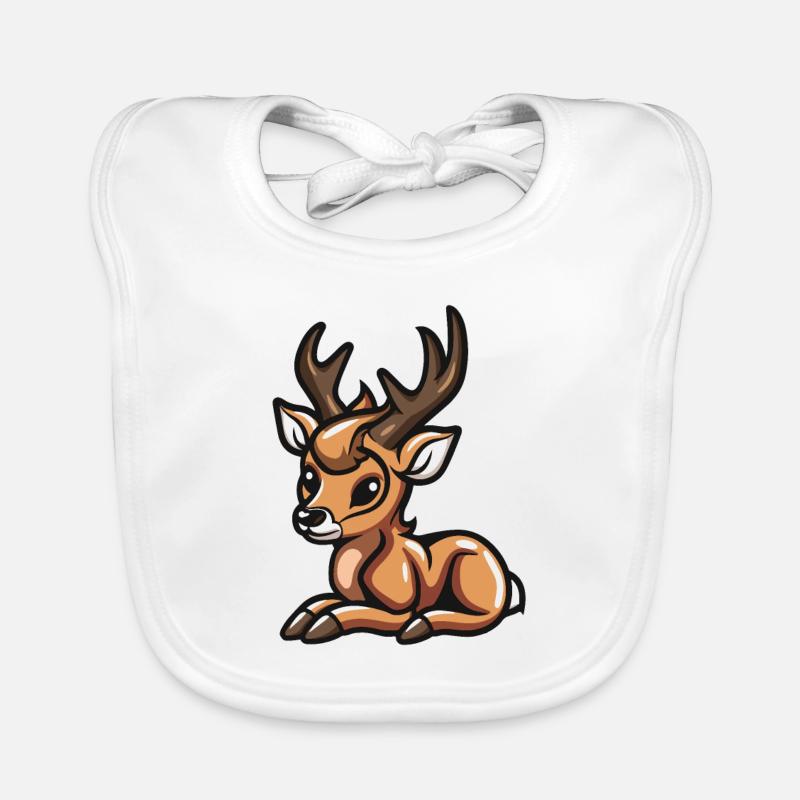 Deer Comic Organic Baby Bibs