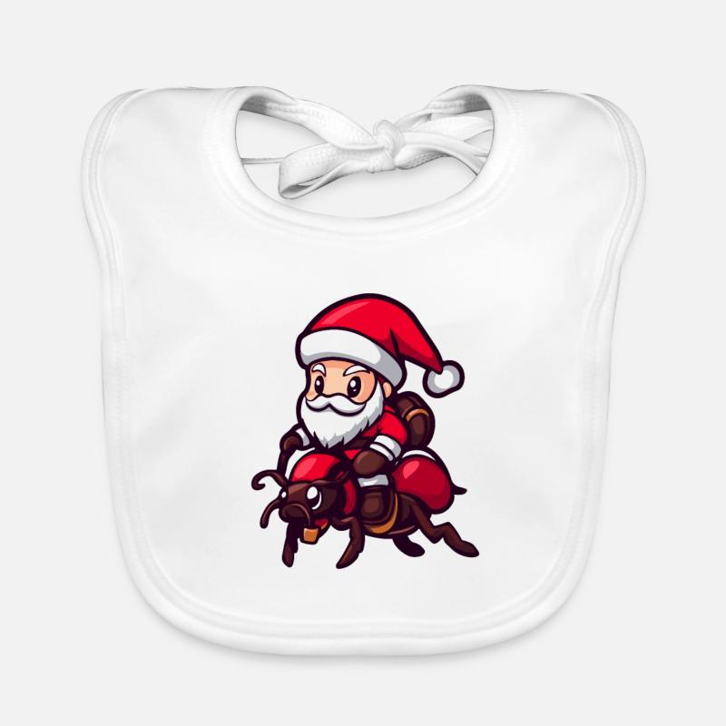 Ameise Weihnachtsmann Cartoon Baby Bio-Lätzchen