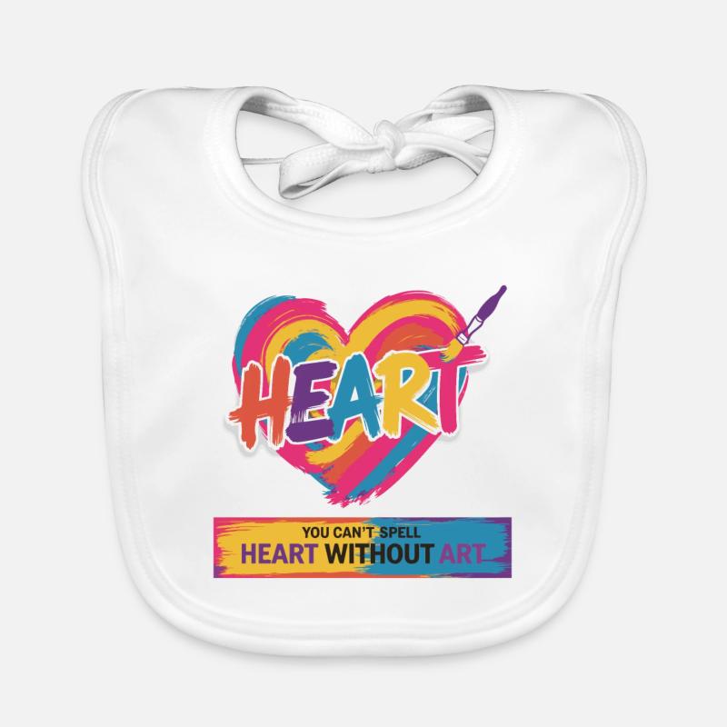 YOU CAN T SPELL HEART Organic Baby Bibs