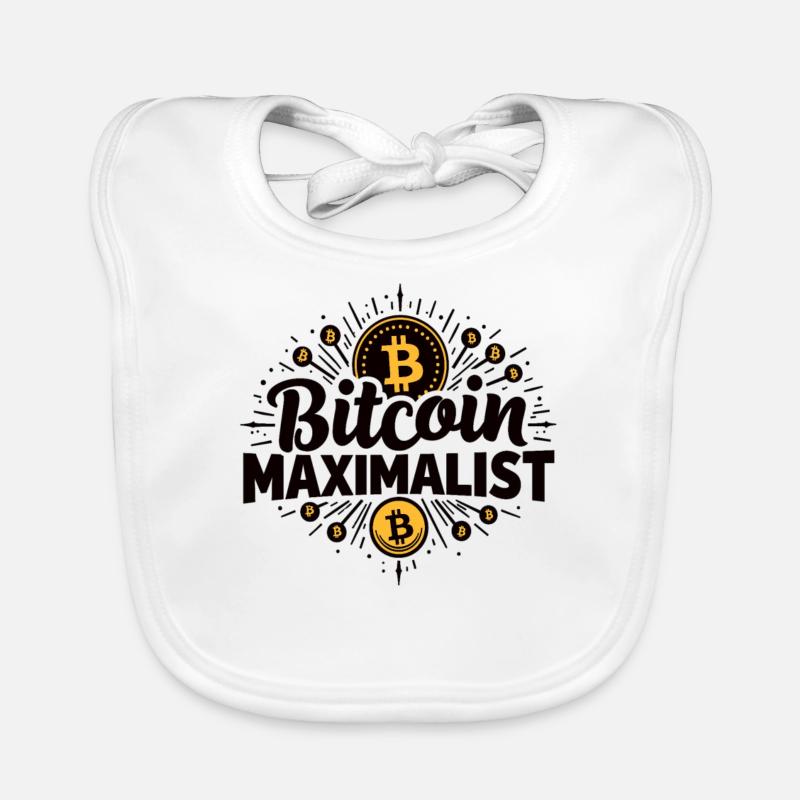 Bitcoin Maximalist - Design crypto élégant Bavoir bio Bébé