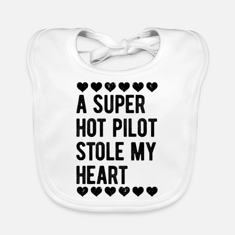 Retro Vintage Pilot Valentinstag Geschenk Baby Bio-Lätzchen