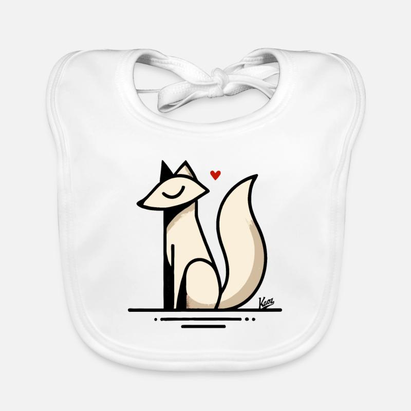 Fuchs Liebe mit Herz Baby Bio-Lätzchen