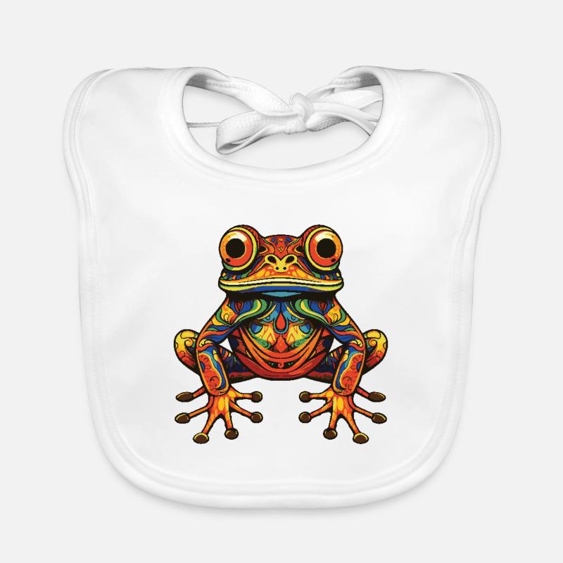 Portrait de grenouille Bavoir bio Bébé