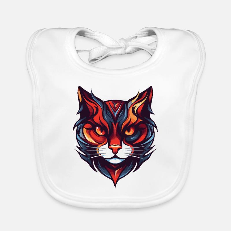 Portrait de chat Bavoir bio Bébé