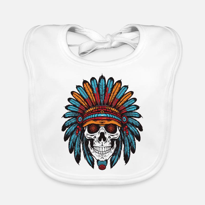 Crâne de chef indien Apache Bavoir bio Bébé