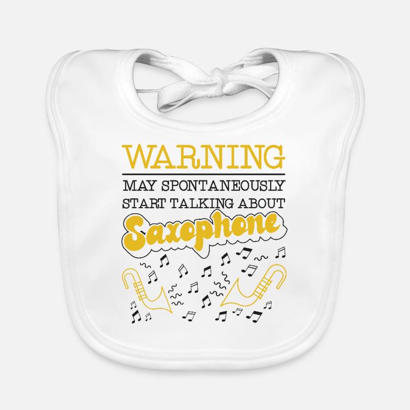 Saxophone Warning May Baby Bio-Lätzchen