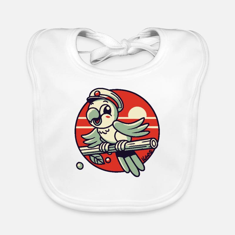 Captain Jungle Parrot Organic Baby Bibs