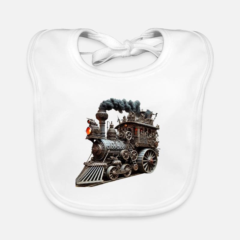 OLD TRAIN Organic Baby Bibs
