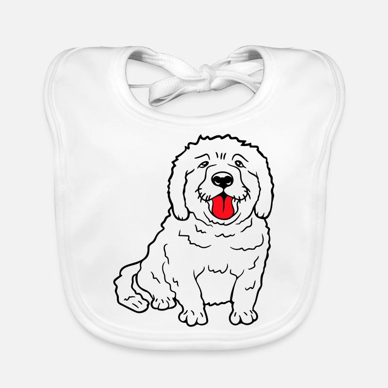 Cher chien tire la langue joyeusement Bavoir bio Bébé