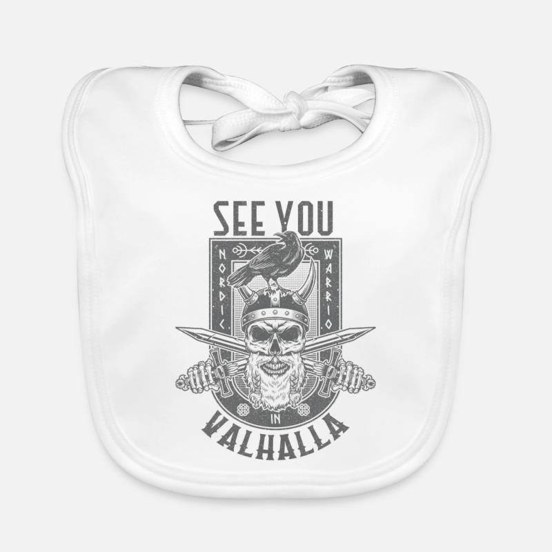 Wir sehen uns in Walhalla, Wikinger-Nordisch Baby Bio-Lätzchen