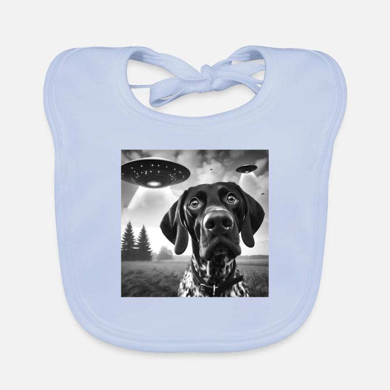 German Shorthaired Pointer Funny Sci-fi Graphic Se Baby Bio-Lätzchen
