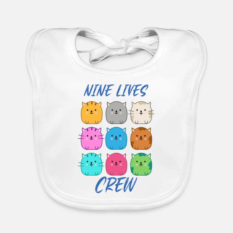Nine lives crew cat Organic Baby Bibs