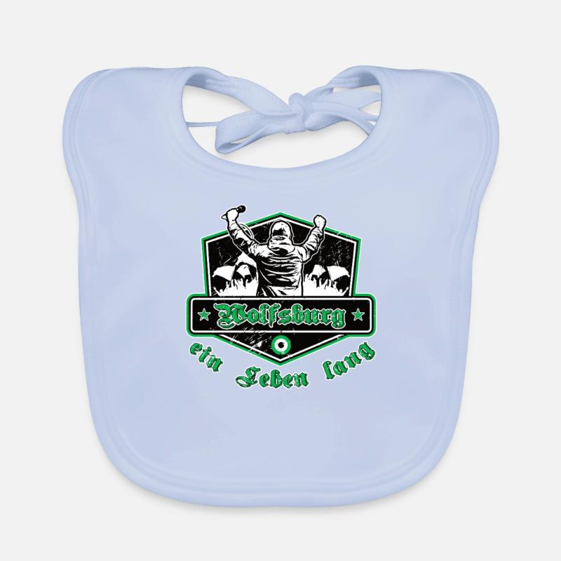 Wolfsburg ein Leben Lang No II Baby Bio-Lätzchen