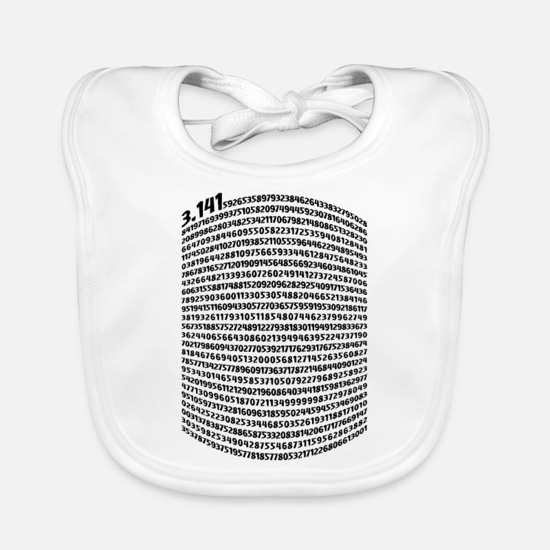 Pi Day: 3,141 and many more digits Organic Baby Bibs