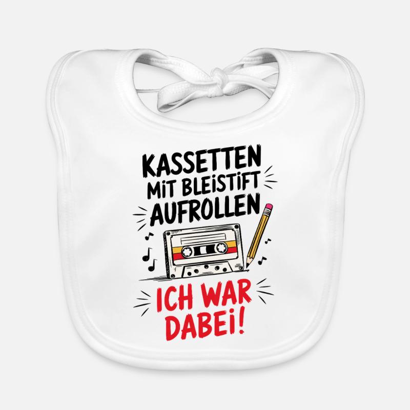 Kassetten Retro Baby Bio-Lätzchen