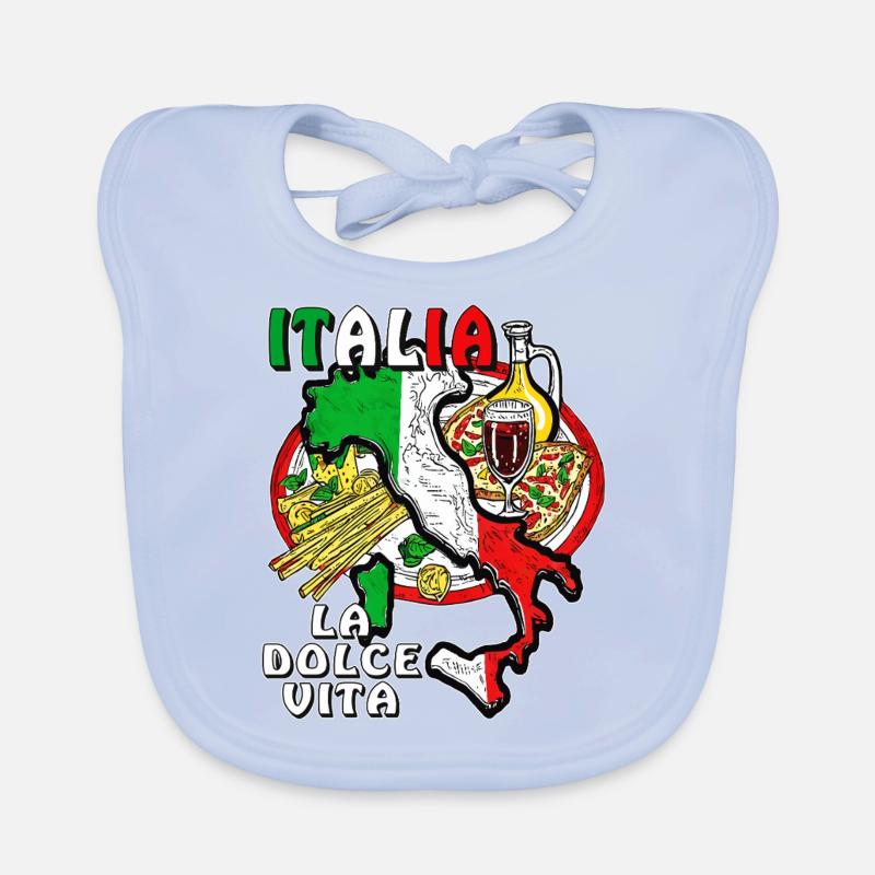 ITALIA LA DOLCE VITA Organic Baby Bibs