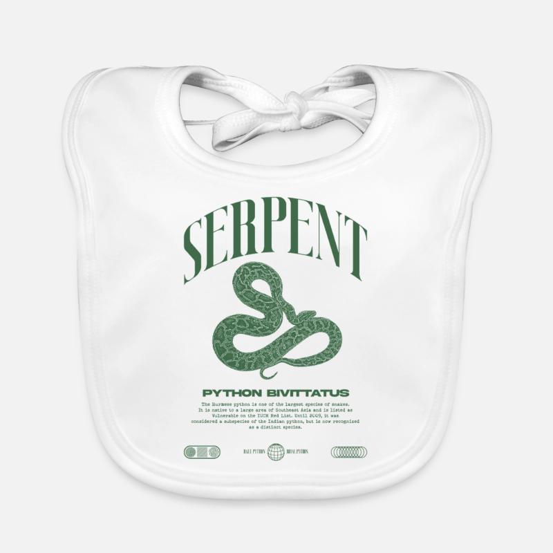 Python Birman Moderne Reptile Keeper Streetwear Bavoir bio Bébé