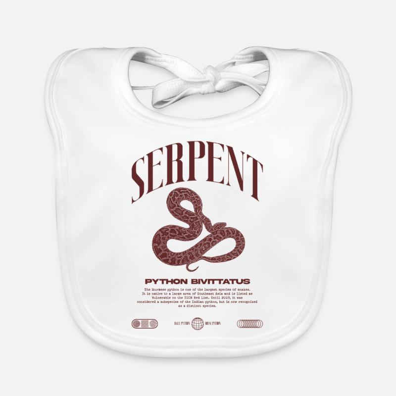 Burmesische Python Moderne Reptilienhalter Streetwear Baby Bio-Lätzchen