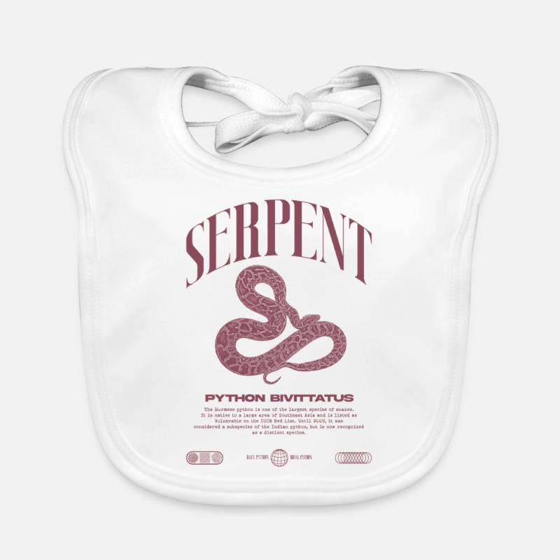 Python Birman Moderne Reptile Keeper Streetwear Bavoir bio Bébé