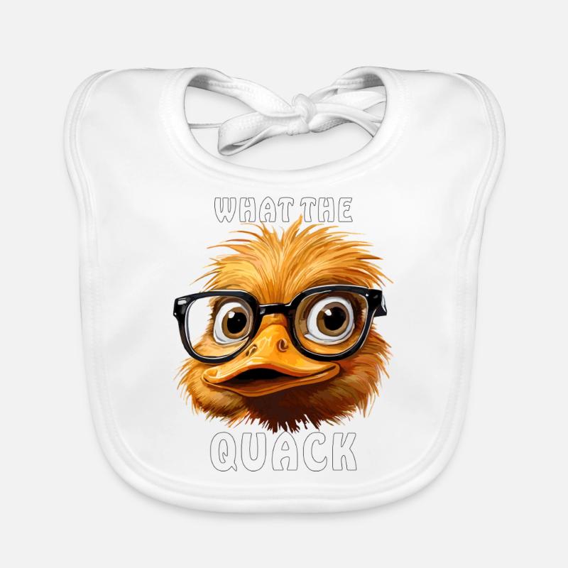 LUNETTES TÊTE DE CANARD QUEL CHARLATAN - Bavoir bio Bébé - blanc