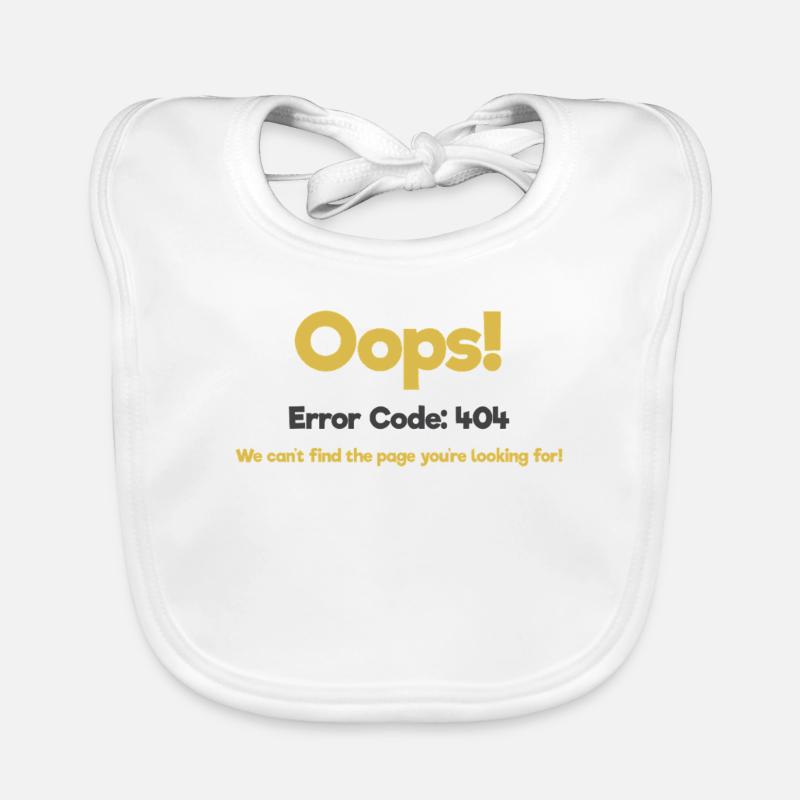 Lustiges 404-Fehlerseiten-Design Funny 404 Error Baby Bio-Lätzchen