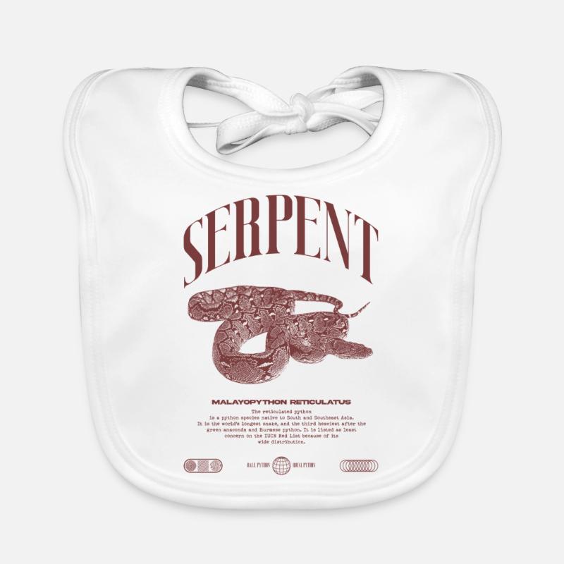 Gardien de reptiles python réticulé Streetwear Bavoir bio Bébé