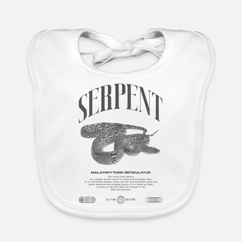 Gardien de reptiles python réticulé Streetwear Bavoir bio Bébé