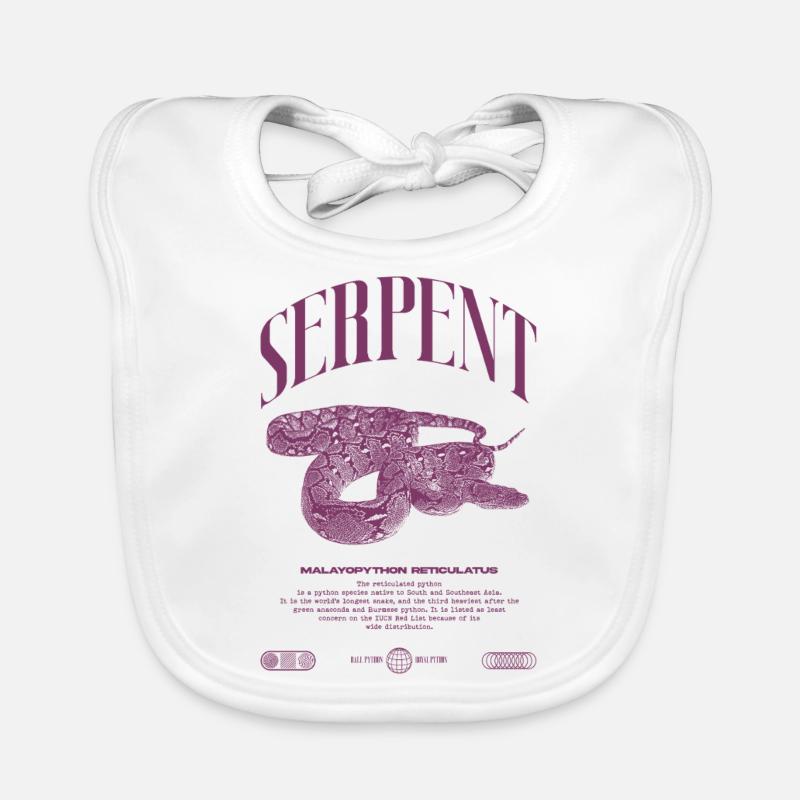 Gardien de reptiles python réticulé Streetwear Bavoir bio Bébé
