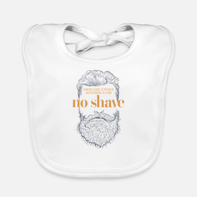 No Shave Beard Graphic Design No Shave Beard Graphic Organic Baby Bibs