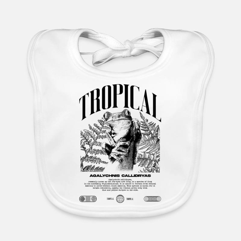Red Eyed Tree Frog Rainforest Amphibian Organic Baby Bibs