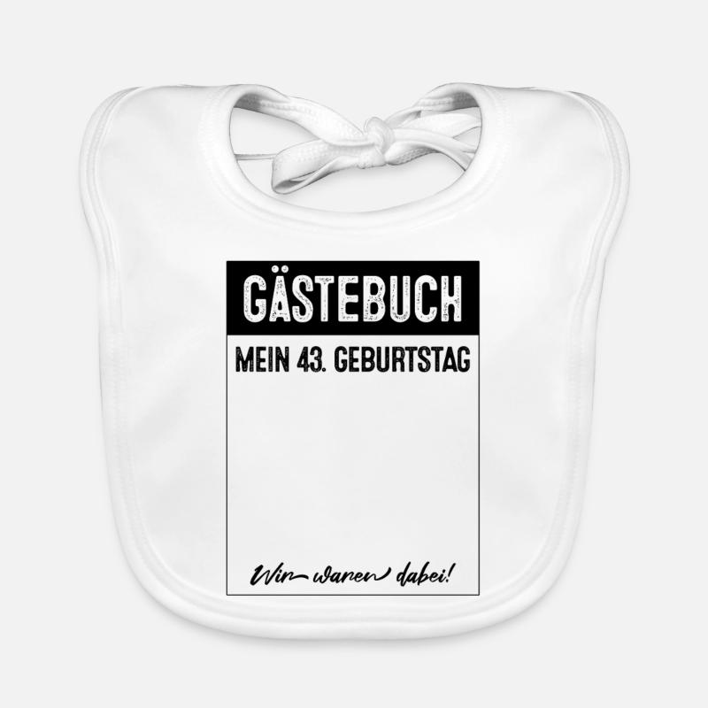 Gästebuch 43 Jahre alt 43. Geburtstag Baby Bio-Lätzchen