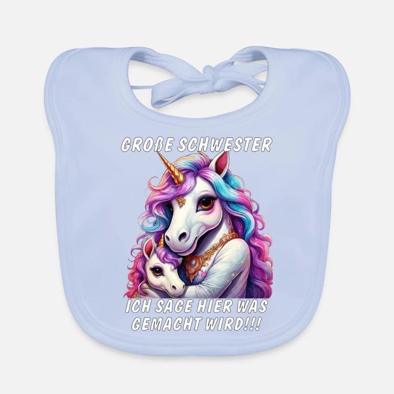 EINHORN GROßE SCHWESTER Baby Bio-Lätzchen