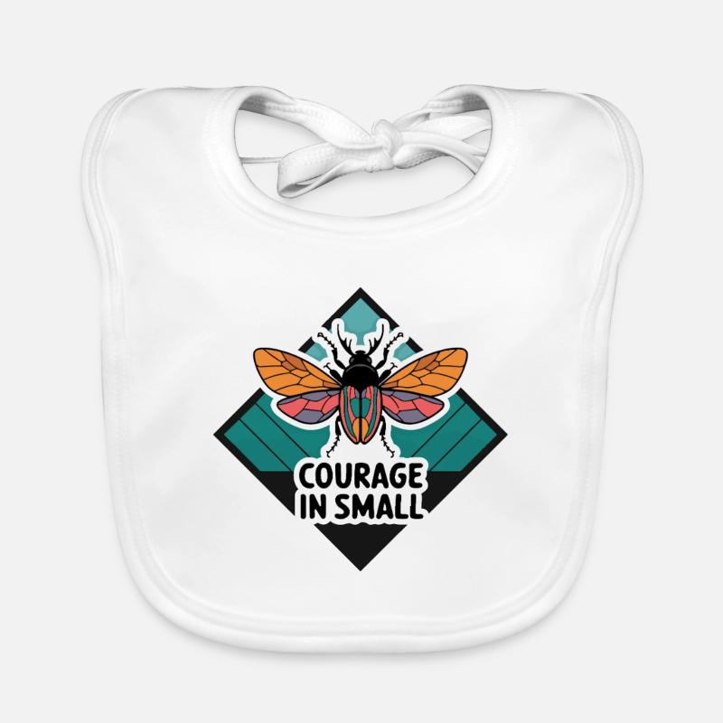 BEE COURAGE IN SMALL Organic Baby Bibs