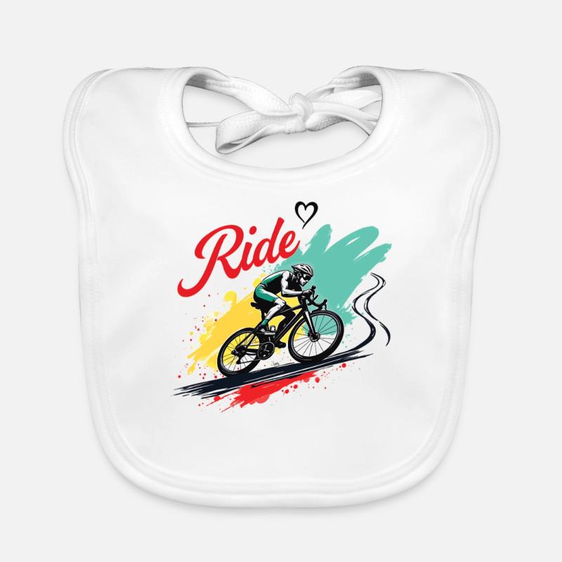 Vélo de route Vélo de route Vélos de route pour les amateurs de cyclisme Motard - Bavoir bio Bébé - blanc