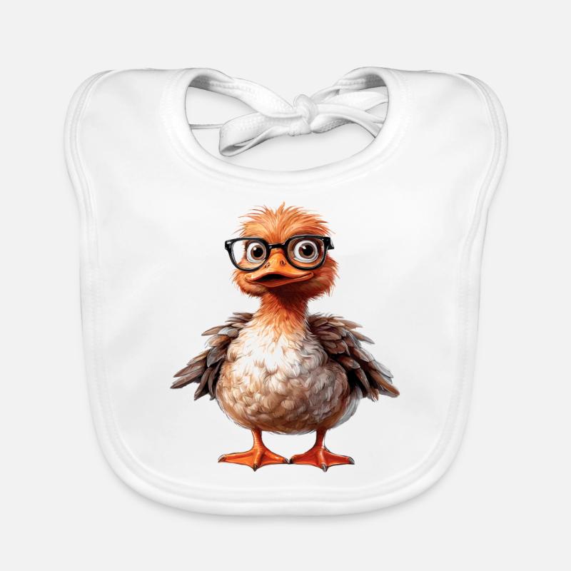 DUCK GLASSES Organic Baby Bibs