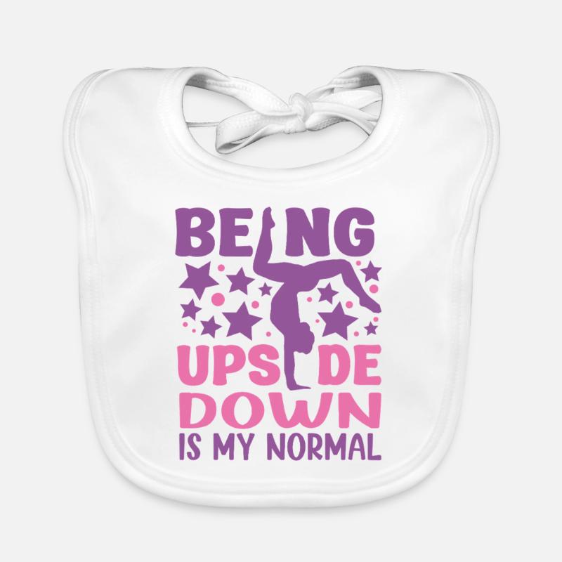 Being Upside Down Is My Normal Funny Gymnast Gift Baby Bio-Lätzchen