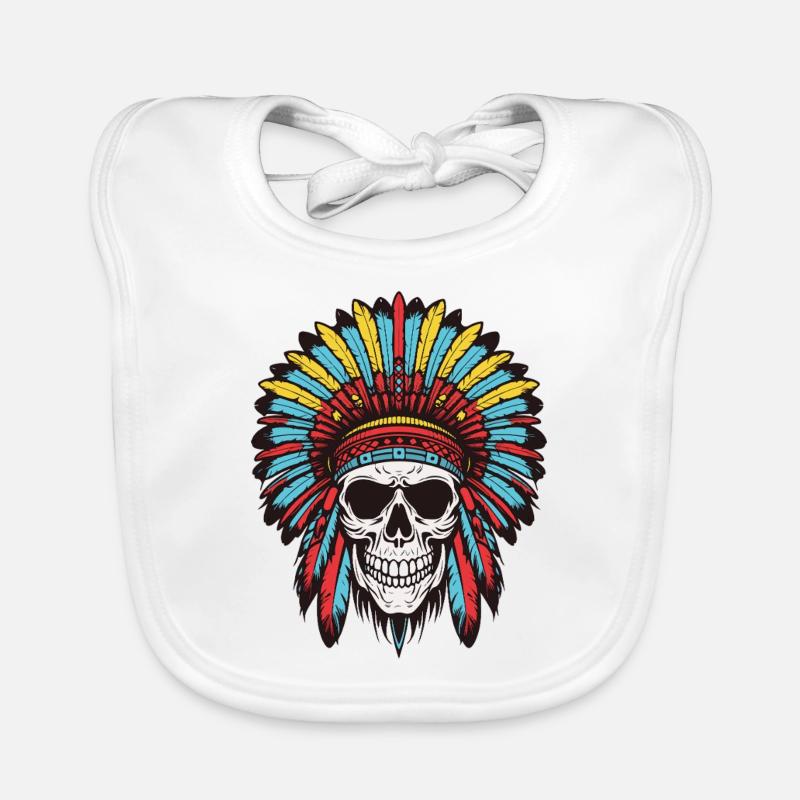 Apache Indianer Häuptling Totenkopf Baby Bio-Lätzchen