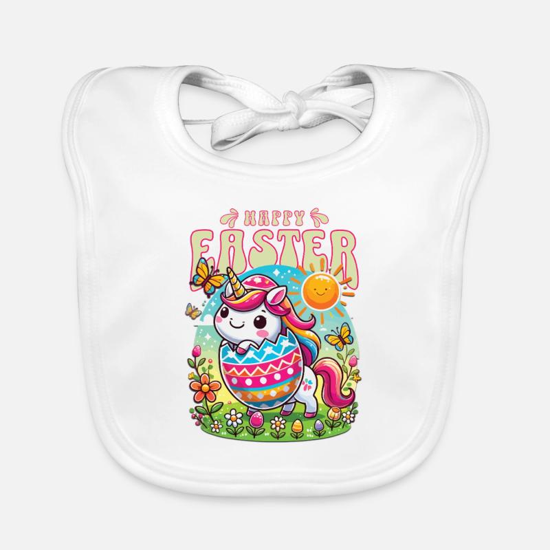 Easter Happy Easter Easter Bunny Easter Egg Spring Organic Baby Bibs
