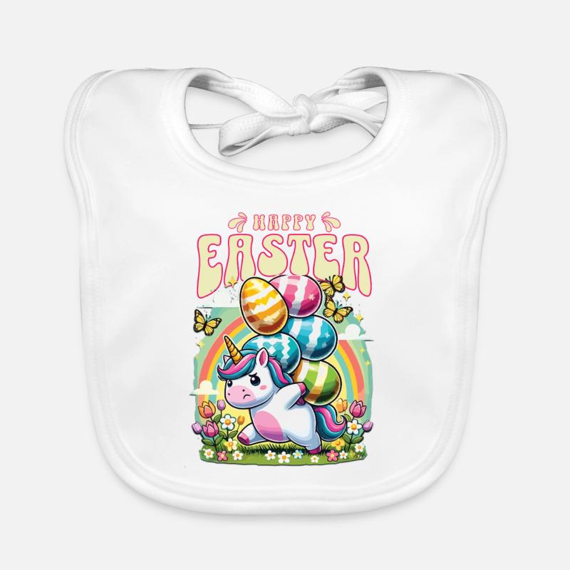 Easter Happy Easter Easter Bunny Easter Egg Spring Organic Baby Bibs