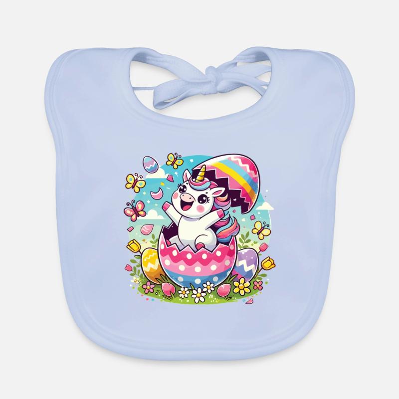 Easter Happy Easter Easter Bunny Easter Egg Spring Organic Baby Bibs