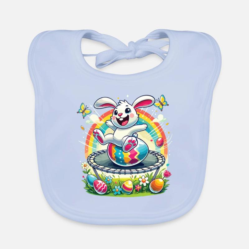 Easter Happy Easter Easter Bunny Easter Egg Spring Organic Baby Bibs