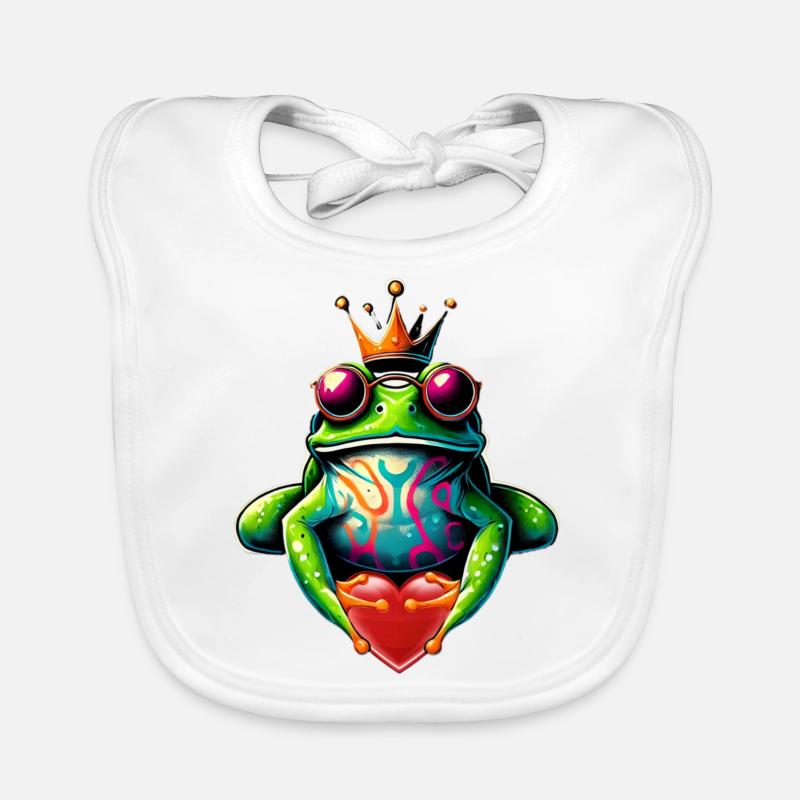 Herz Frosch Baby Bio-Lätzchen
