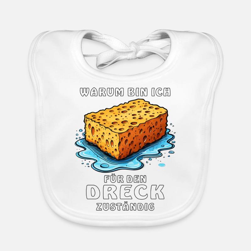 SPONGE WHY AM I FOR THE DIRT Organic Baby Bibs