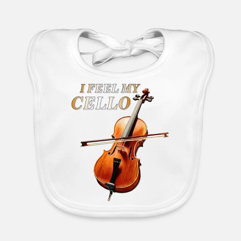 JE SENS MON VIOLONCELLE Bavoir bio Bébé