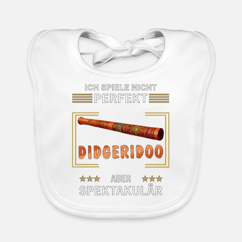 DIDGERIDOO ICH SPIELE NICHT PERFEKT Baby Bio-Lätzchen